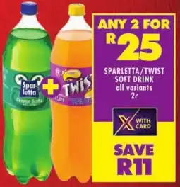 Shoprite Sparletta/ twist soft drink offer