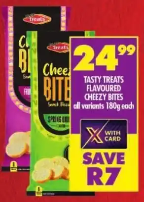 Shoprite Tasty treats flavoured cheezy bites offer