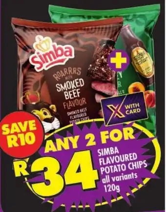 Shoprite Simba flavoured potato chips offer