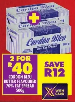 Shoprite Cordon bleu butter flavoured 70% fat spread offer