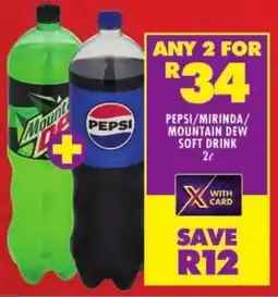 Shoprite Pepsi/ mirinda/ mountain dew soft drink offer