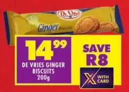 Shoprite De vries ginger biscuits offer