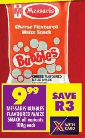Shoprite Messaris bubbles flavoured maize snack offer