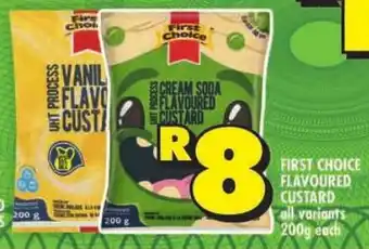 Shoprite First choice flavoured custard offer