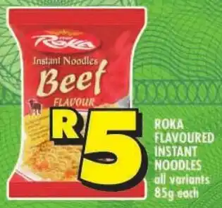 Shoprite Roka flavoured instant noodles offer