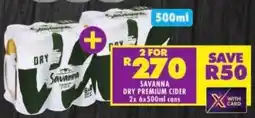 Shoprite Savanna dry premium cider cans offer