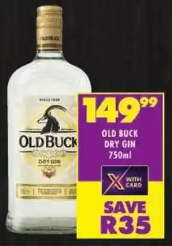 Shoprite Old buck dry gin offer