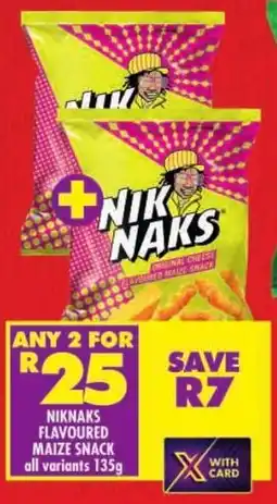 Shoprite Niknaks flavoured maize snack offer