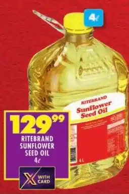 Shoprite Ritebrand Sunflower Seed Oil offer