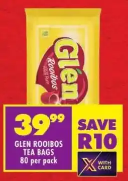 Shoprite Glen rooibos tea bags offer