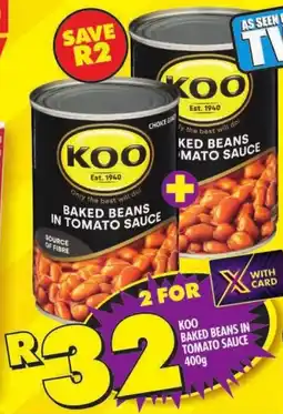 Shoprite Koo baked beans in tomato sauce offer