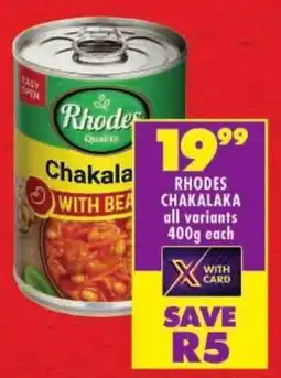 Shoprite Rhodes chakalaka offer