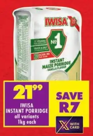 Shoprite Iwisa instant porridge offer