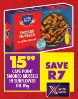 Shoprite Cape point smoked mussels in sunflower oil offer