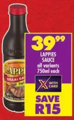 Shoprite Lappies sauce offer