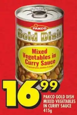 Shoprite Pakco gold dish mixed vegetables in curry sauce offer