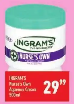 Shoprite INGRAM'S Nurse's Own Aqueous Cream offer