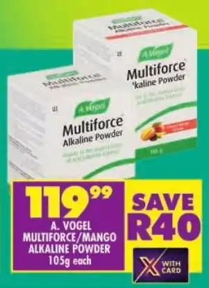 Shoprite A. vogel multiforce/ mango alkaline powder offer