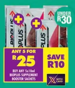 Shoprite Bioplus supplement booster sachets offer