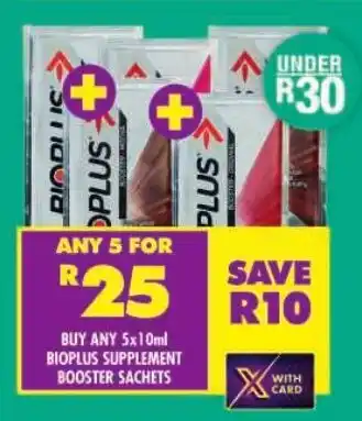 Shoprite Bioplus supplement booster sachets offer
