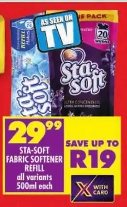 Shoprite Sta-soft r8 fabric softener refill offer