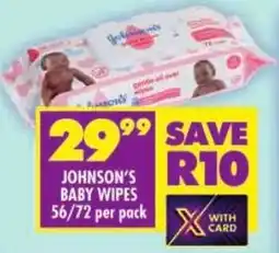 Shoprite Johnson's baby wipes offer