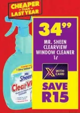 Shoprite Mr. sheen clearview window cleaner offer
