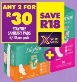 Shoprite Stayfree sanitary pads offer