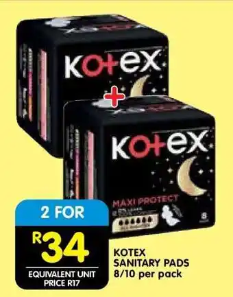 Shoprite KOTEX SANITARY PADS offer