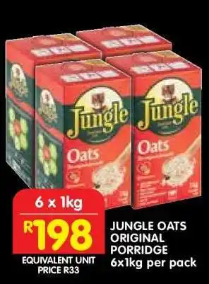 Shoprite JUNGLE OATS ORIGINAL PORRIDGE offer