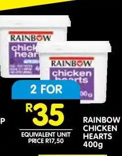 Shoprite RAINBOW CHICKEN HEARTS 400g offer