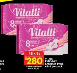 Shoprite VITALLI EVERYDAY SANITARY PADS offer