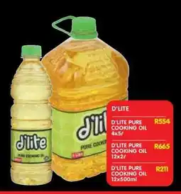Shoprite D'LITE PURE COOKING OIL 12x500ml offer