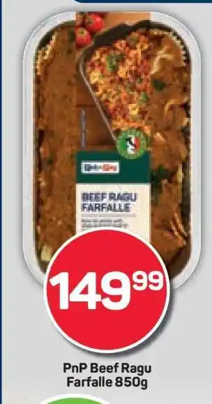PnP Beef Ragu Farfalle 850g