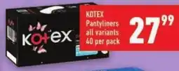 Shoprite KOTEX Pantyliners offer