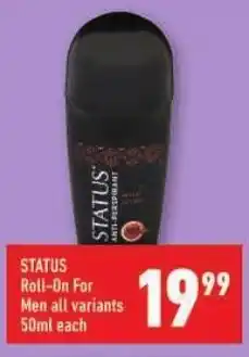 Shoprite STATUS Roll-On For Men offer