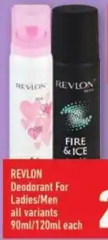 Shoprite REVLON Deodorant For Ladies/Men offer