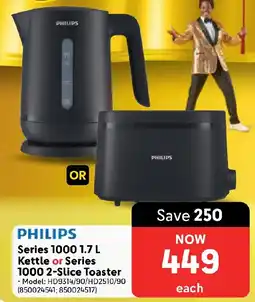 Makro PHILIPS Series 1000 Kettle or Series 1000 2-Slice Toaster offer