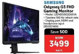 Makro SAMSUNG Odyssey G3 FHD Gaming Monitor offer