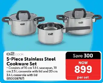 Makro O2 Cook Stainless Steel Cookware Set offer