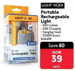 Makro Light Worx Portable Rechargeable Light offer