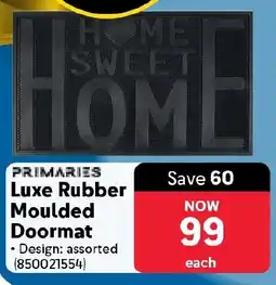 Makro Primaries Luxe Rubber Moulded Doormat offer