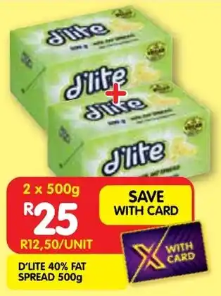 Shoprite D'lite 40% fat spread offer
