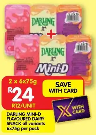 Shoprite Darling mini-d flavoured dairy snack offer