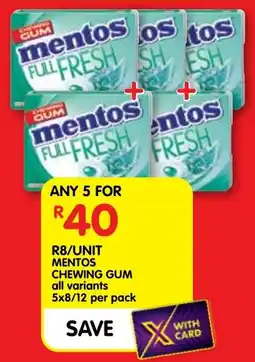 Shoprite Mentos chewing gum offer