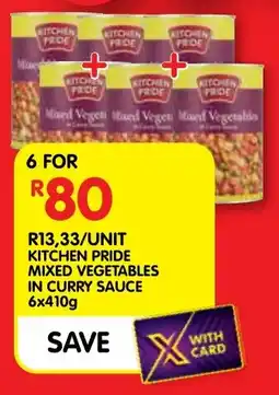 Shoprite Kitchen pride mixed vegetables in curry sauce offer