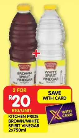Shoprite Kitchen pride brown/ white spirit vinegar offer