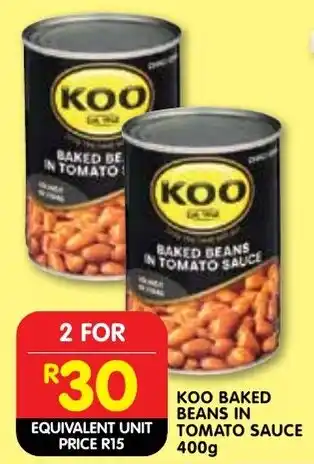 Shoprite Koo baked beans in tomato sauce offer