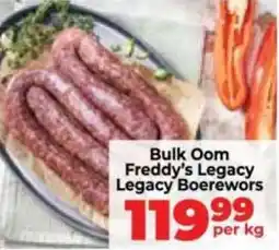 Food Lover's Market Bulk Oom Freddy's Legacy Legacy Boerewors offer