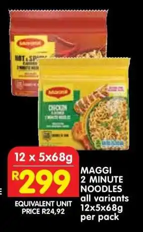 Shoprite MAGGI 2 MINUTE NOODLES offer